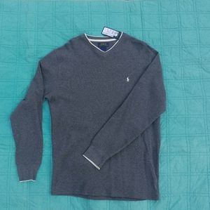 Men's Polo gray sweater NWT